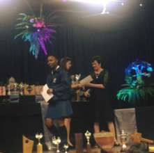 Collecting a prize for Top 5 academic achievement!