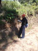 Taking GPS measurements around a reforested area