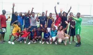 A football outing for six boys
