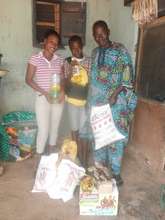 Receiving gifts at Christmas!