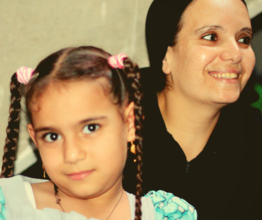 Susan - a proud entrepreneur - and her daughter.
