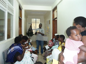 Health talk to mothers during immunisation day