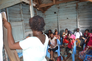 Project participant  (Blanche) teaching new girls