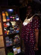 Mamislala dispalying her tailoring assessories