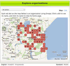 Envaya East Africa User Map
