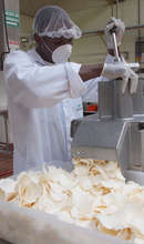 A student works on his entrepreneurial project