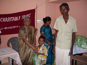 A Target Child is receiving the nutrition food