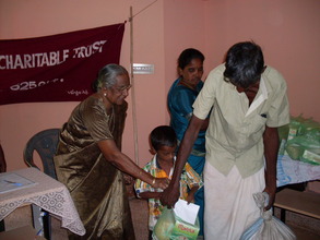 A Target Child is receiving the nutrition food