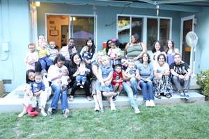 Some current and ex-residents with their "babies"