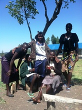 Working on the Maasai bracelets