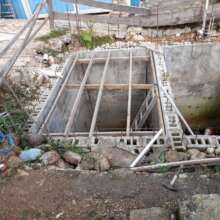 Septic cap in progress