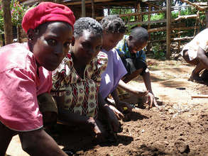 Women planting