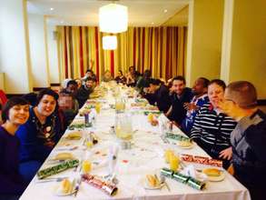 Christmas dinner hosted by the German YMCA