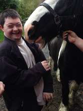PIP Student Danny meets Hallow the horse
