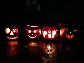 Our not-so-spooky holiday hallowe'en pumpkins