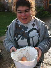 Collecting Eggs in the morning