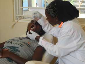 Dentist Miriam Namugula performs extractions only.