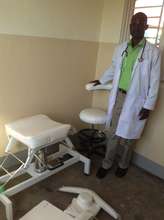 Dental chair being constructed