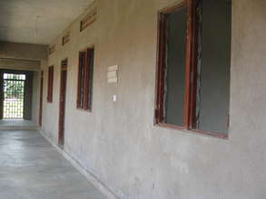 Unfinished walls on the inside courtyard