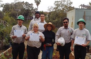 Corpsmembers receive training from Master Gardener