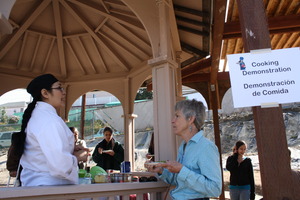 Outdoor meeting space is used for community events