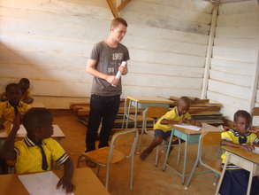 A volunteer supervising exams