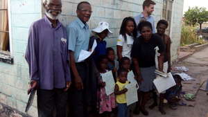 A family with their new birth certificates!
