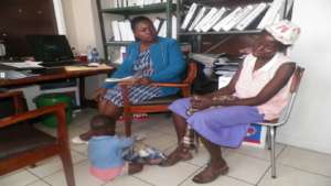 Client at an Office Drop In Consultation