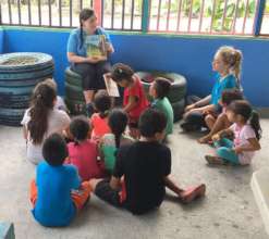 Reading time with the students