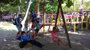 The busy playground