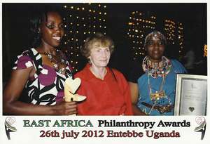 Lucy and Sophie receiving the EAAG Award