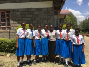 Baraka school girls and Lucy Ntayia