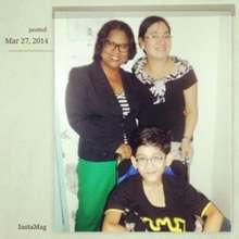 Ouida and the mother and son who inspired our trip