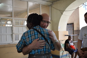 A grateful parent sharing a tender moment with DTF