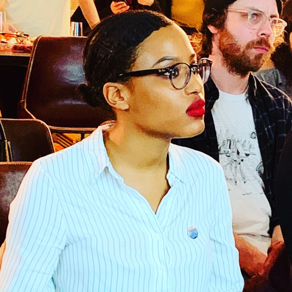 Amal A. at AI conference, NYC