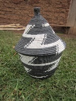 A basket gifted to MCF - handwoven by Beatrice