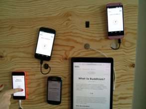 Testing the new website display on mobile devices