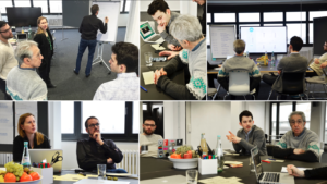 Website development team at work