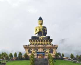 Buddha statue in Sikkim, India.