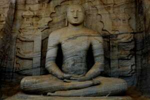 Buddha statue in Nissankamallapura, Sri Lanka