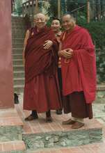 With Lama Yeshe in Pomaia, Italy