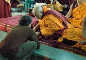 Receiving advice from Tsenzhab Serkong Rinpoche