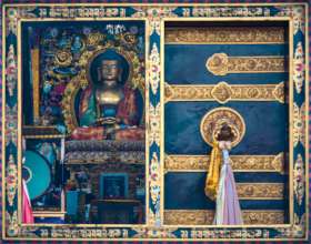 View of a temple in Himachal Pradesh, India