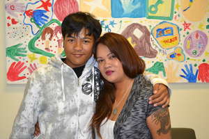 TF Scholar Isaac V. with Mother Cherie
