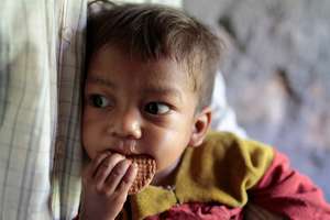 Chepang child at medical camp