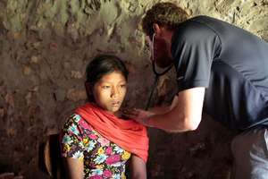 Woman at medical camp