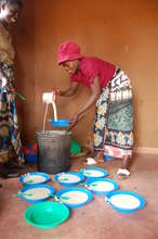 Pre-school porridge being prepared