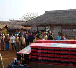 The community eagerly awaiting their solar panels