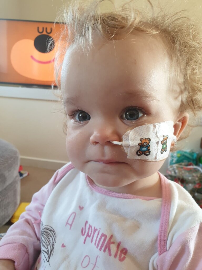 Belle, three months after her brain surgery