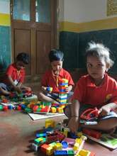 Children using the LEGO bricks to learn